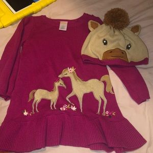 Horse dress with matching hat